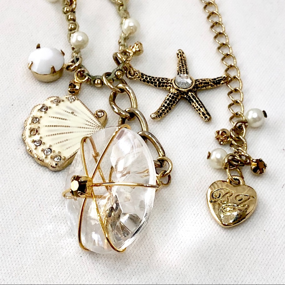 Betsey Johnson 2006 Starfish/Shell Charm Necklace - Picture 6 of 7
